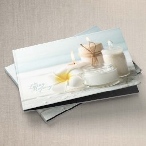 Memorial Book Cover Slide Bound Candles 50053